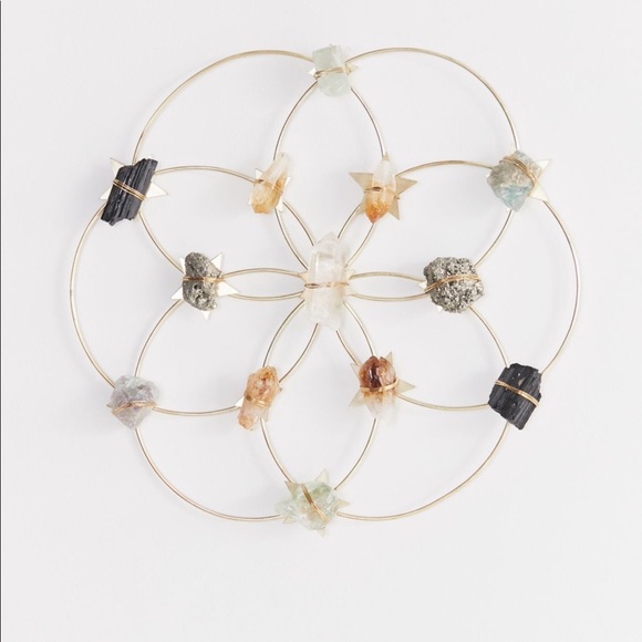 Urban Outfitters Other - • Ariana Ost Large Flower Crystal Grid Wall Hanging •